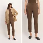 Everlane NEW! The Bi-Stretch Work Pant Cocoa Brown Side Zipper Size 4 Photo 1