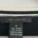 The Limited  Colorblock Knit Top Black Cream Size M Photo 5