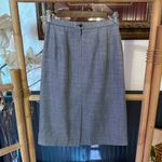Pendleton  Wool Silk Blend Midi Blue and White Herringbone Pencil Skirt Sz 4 💚🍄 Photo 2