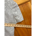 Paul Stuart Gray Floral Lace Jacquard Sheath Dress Size 6 Elegant Classic White Photo 6