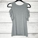 1. State  Gray Cold-Shoulder Casual T-Shirt Top Size Small Photo 1