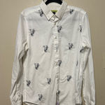 Versace Jeans Embroidered Logo Button Up Blouse Size Small Photo 0