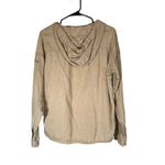 Columbia Beige Long Sleeve Hooded Cotton Hemp Blend Hiking Shirt Women Sz S Photo 1