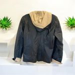 Made in Italy Medium Leather Zip Up Jacket REmoveable Hood Black Photo 1