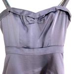 BCBGMAXAZRIA  Aurelia Tiered Satin Cocktail Dress Peplum 0 Gray HOCO Black Tie Photo 2