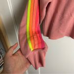 Aviator Nation Bolt Crop Sweatshirt Petal Neon Photo 4