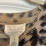 Caslon  Raglan Sleeve Wool & Cashmere Cheetah Print Sweater Photo 2