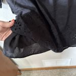 Tommy Bahama St Lucia Dress Small Black Split Neck Eyelet Linen Blend Cover Up Photo 3