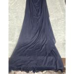 XScape  Beaded Formal Event Dress 12 Evening Gown Elegant Sequin Ruched Sexy Blue Photo 10