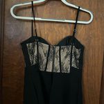 BCBGMAXAZRIA  Lace Corset Top in Black Size S Photo 2