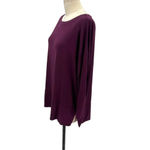 Eileen Fisher ‎ Purple Viscose Jersey Long Sleeve Top Size Small Photo 4