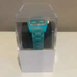 TKO Square Face Watch with Silicone and Rhinestones Aqua‎ Blue EUC Photo 9