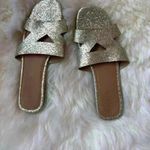 Olivia Miller  Cutout Gold Sandal Photo 1