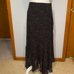 CAbi  Sinatra Skirt Polka Dot Midi High Low Hem‎ Flowy Black White Size 8 Photo 3