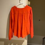 Free People  red/orange v neck top with wrap details  Photo 3
