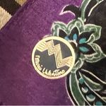 Mario Valentino  Black and Purple Floral Scarf Photo 4