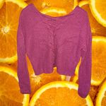 Derek Heart  Pink V Neck Sweater with Lace Back Size Small‎ Photo 4