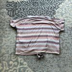 Love Scarlett Short Sleeve Tie Front Top Stripes Pink Glitter XL Photo 3