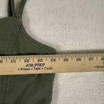 Old Navy  Womens Linen Blend Jumpsuit S Adjustable Straps Smocked Green Wide Leg Photo 5