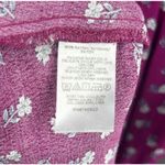 Loft Midi Sun Dress Petite Size 2 Purple Ditsy Floral Ruffle Neckline Zip Back Photo 9