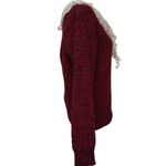 Vintage Lace Collar Sweater Size S Red Herman Geist Cottagecore Prairie 80s Photo 7