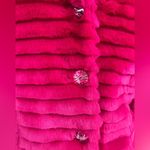 Hot Pink Faux Fur Coat M Size M Photo 3