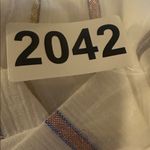 Charles Henry  Metallic Stripe‎ Off-the-Shoulder Popover Dress Ivory Photo 6