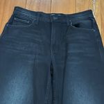 NWT MOTHER Women's The Spinner Zip Sneak Wide Leg Jeans In Magic Black Size 33 Photo 12