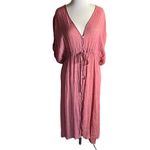 FAVLUX  button down dress. Mauve. Cinch waist and sleeves. Photo 1
