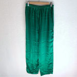 Victoria's Secret Victoria’s Secret Gold Label Satin Lounge Pants Emerald Green Sz Medium Photo 1