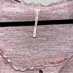 Free People NWT  Pink Long Sleeve Henley Photo 9