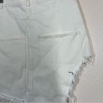 Sandy Liang  White Tams Frayed Denim Mini Skirt Photo 9