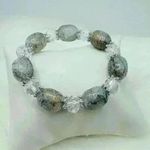 Ash Barrel Design Beaded Bracelet Gray Photo 0
