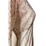 Hippie Paisley Vintage Y2k 90’s boho patchwork top stretch bell sleeve Small Orange Photo 4