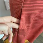 prAna Dress Opal Racerback Shelf Bra Pocket Athleisure Striped Pink Coral Rust Photo 5