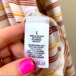 Aeropostale Seriously Soft Perfect Crew Striped White/Yellow Long Sleeve Top Photo 2