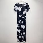 Lulus ‎ North Pacific Black White Floral Cropped Wide Leg Pockets Jumpsuit SMALL Photo 5