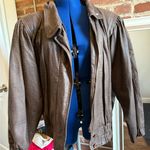 Vintage Brown Textured Genuine Leather Jacket Size M Photo 0