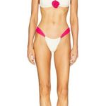 MONTCE Sandra Bikini Bottom in Cream & Raspberry, SMALL, BRAND NEW, $92 Pink Photo 3