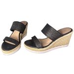 Stuart Weitzman  7.5 MYKONOS 2-Strap espadrille wedge woven jute wide straps​ Photo 2