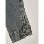 Younique Women's Cropped Denim Jacket Size L Distressed Y2K Style Blue Size L Photo 2