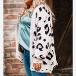 Love Riche  Leopard Print Open Front Distressed Cardigan(Size Medium) Photo 1
