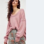 Free People Brookside Oversized Dolman Reverse Seam Tunic Sweater Sz L Photo 1