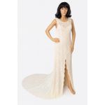 Lulus XL Ivory Lace Open Back Bridal Gown With Train NWT Photo 11