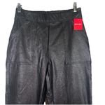 Spanx Pants Womens S Black Faux Vegan Leather Like Jogger Pants NWT $148 Photo 3