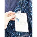 Mac Duggal  5509 Midnight Blue Sequined 3/4 Sleeve Gown Size 16 NWT Photo 4