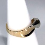 14KT .28 CARAT DIAMOND SOLID YELLOW & CHAMPAGNE GOLD BYPASS RING Photo 4