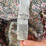 Old Navy Old Navy Velvet Floral Short Sleeve Blouse Large Crew Neck Boho Velour Shirt L Photo 11