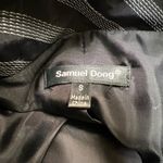 Samuel Dong Black Striped Peplum Bell Sleeve Jacket Photo 8