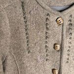 Solo 100% Wool Trachten Jacket Blazer Austrian Folk Loden Horn Buttons Size 10 Brown Photo 3